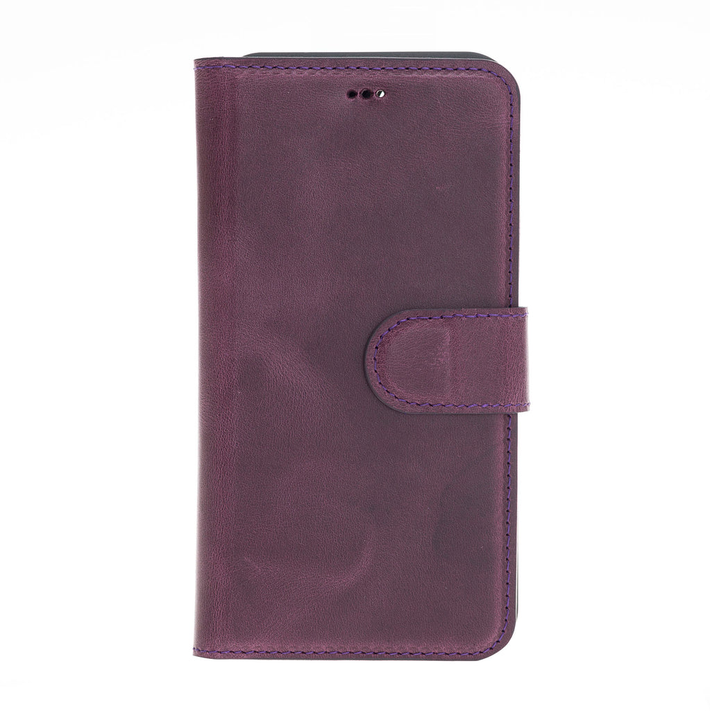 iPhone 11 Pro Purple Leather Detachable 2-in-1 Wallet Case with Card Holder - Hardiston - 3
