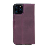 iPhone 11 Pro Purple Leather Detachable 2-in-1 Wallet Case with Card Holder - Hardiston - 4