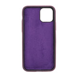 iPhone 11 Pro Purple Leather Snap-On Case with Card Holder - Hardiston - 3