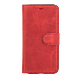 iPhone 11 Pro Red Leather Detachable 2-in-1 Wallet Case with Card Holder - Hardiston - 3