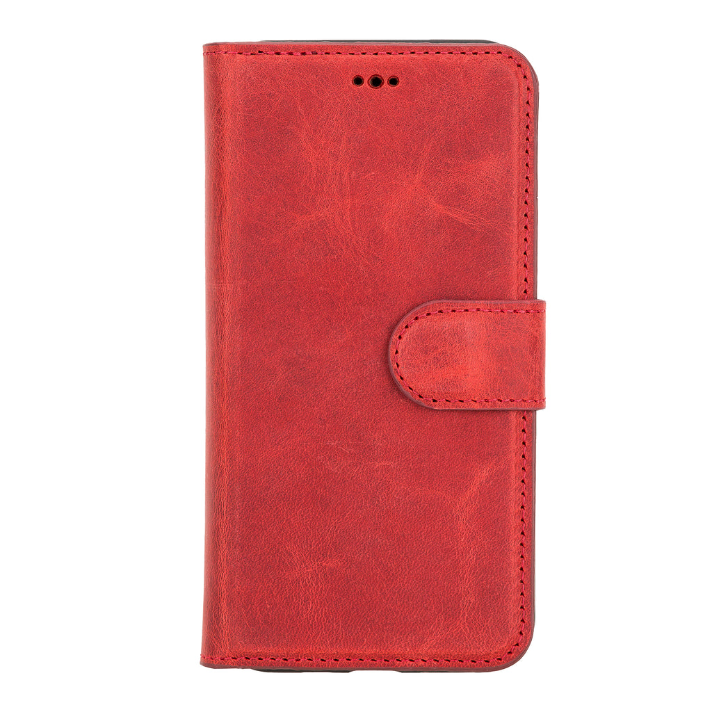 iPhone 11 Pro Red Leather Detachable 2-in-1 Wallet Case with Card Holder - Hardiston - 3