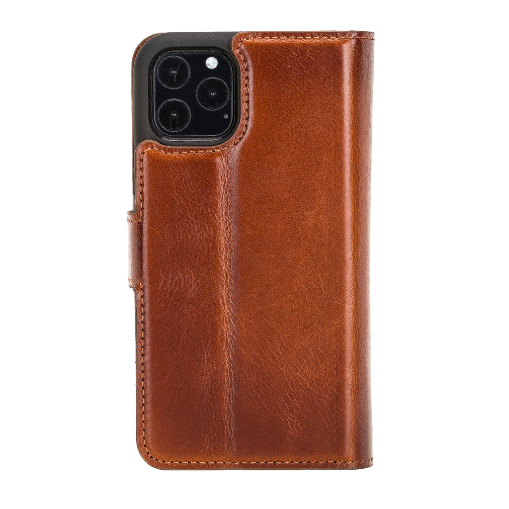 iPhone 11 Pro Russet Leather Detachable Dual 2-in-1 Wallet Case with Card Holder - Hardiston - 4