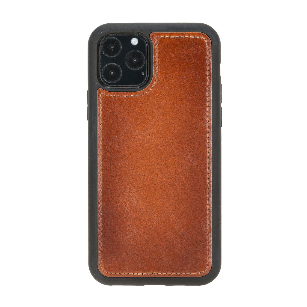 iPhone 11 Pro Russet Leather Detachable 2-in-1 Wallet Case with Card Holder - Hardiston - 5