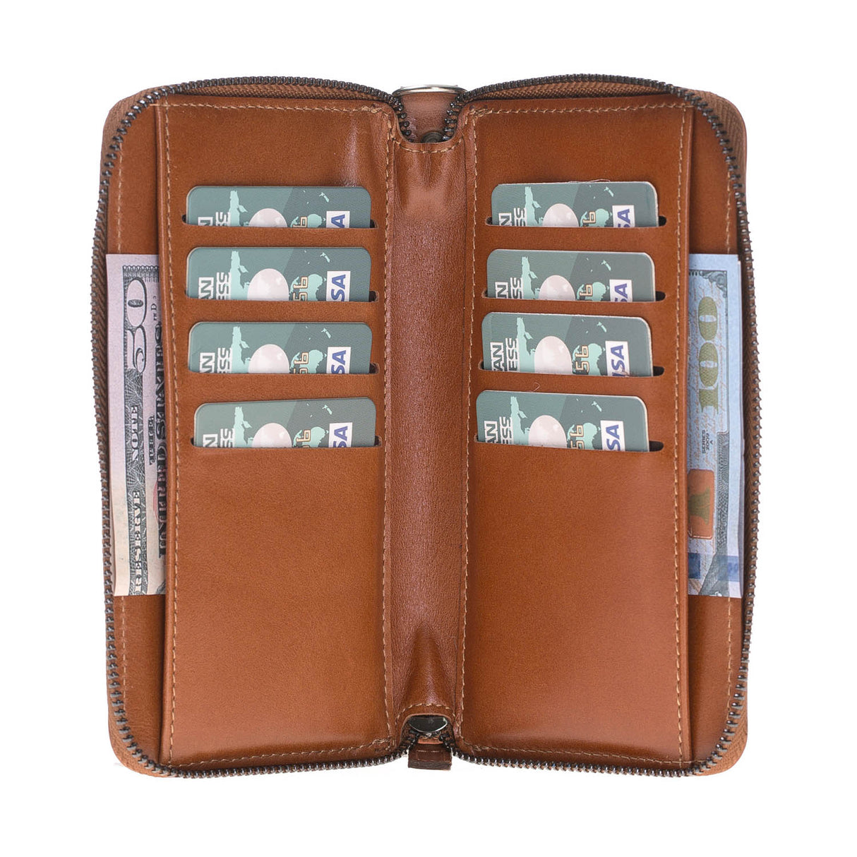 iPhone 11 Pro Russet Leather 2-in-1 Wallet Purse with Card Holder - Hardiston - 1