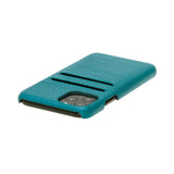 iPhone 11 Pro Turquoise Leather Snap-On Case with Card Holder - Hardiston - 7