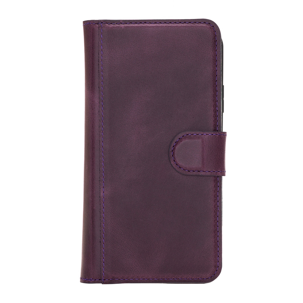 iPhone 11 Purple Leather Detachable Dual 2-in-1 Wallet Case with Card Holder - Hardiston - 5