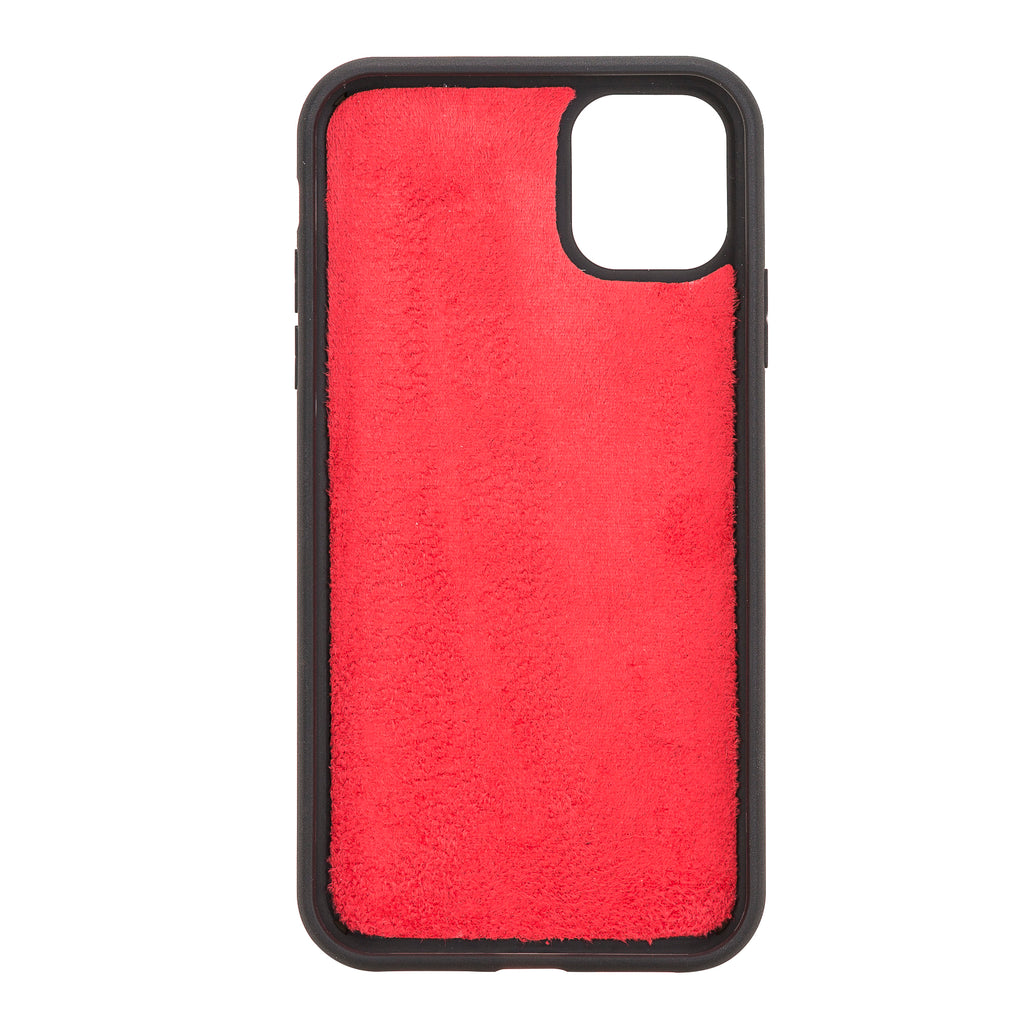 iPhone 11 Red Leather Detachable 2-in-1 Wallet Case with Card Holder - Hardiston - 6