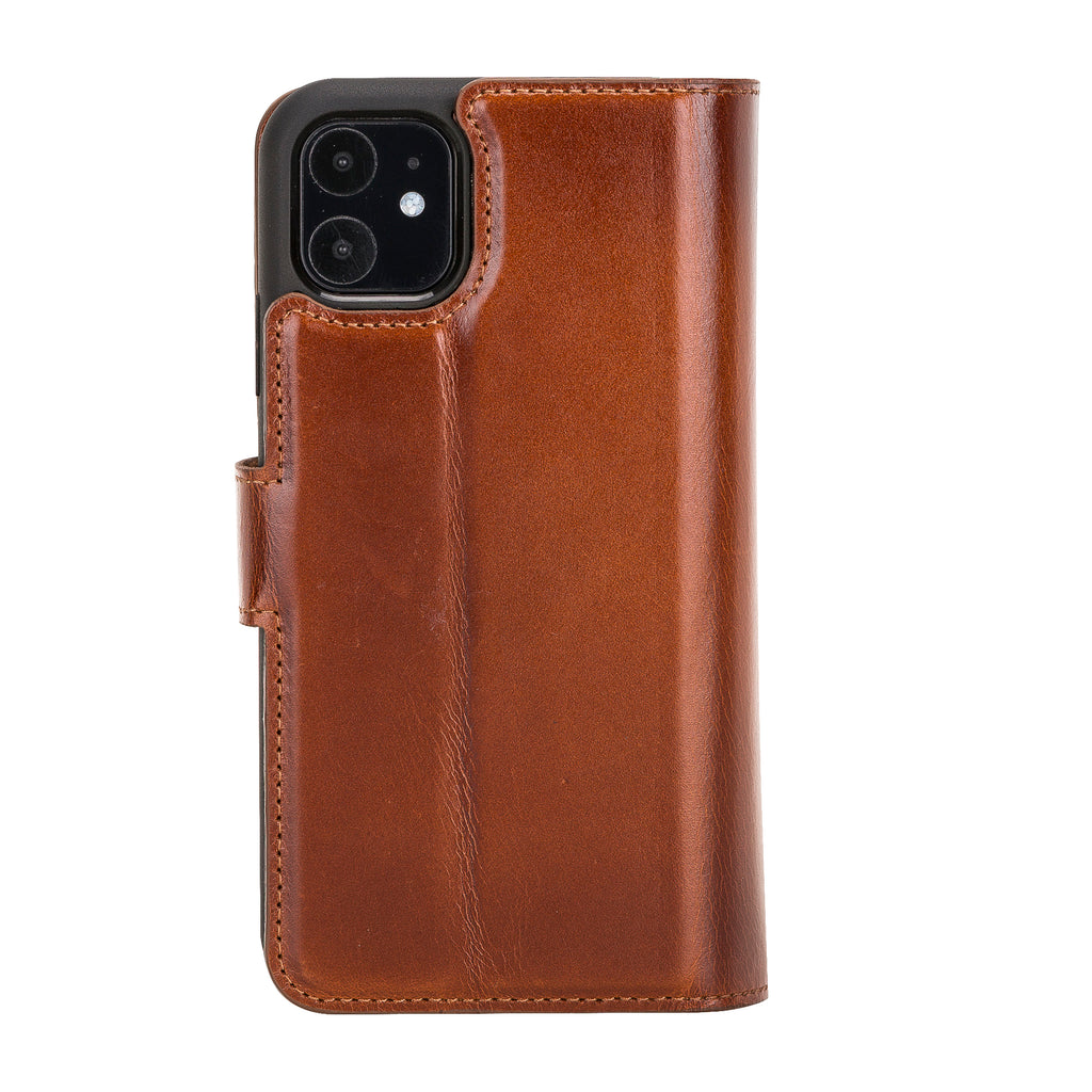 iPhone 11 Russet Leather Detachable Dual 2-in-1 Wallet Case with Card Holder - Hardiston - 6