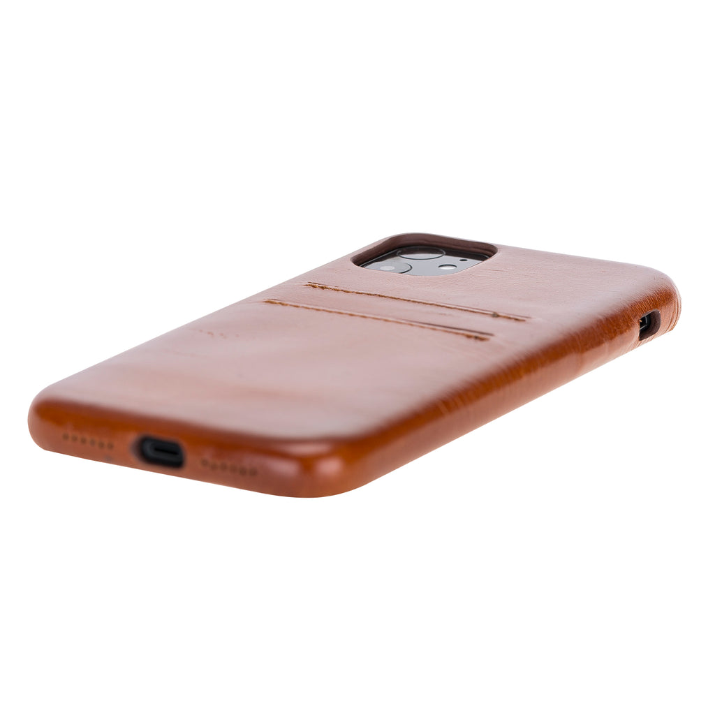 iPhone 11 Russet Leather Snap-On Case with Card Holder - Hardiston - 5