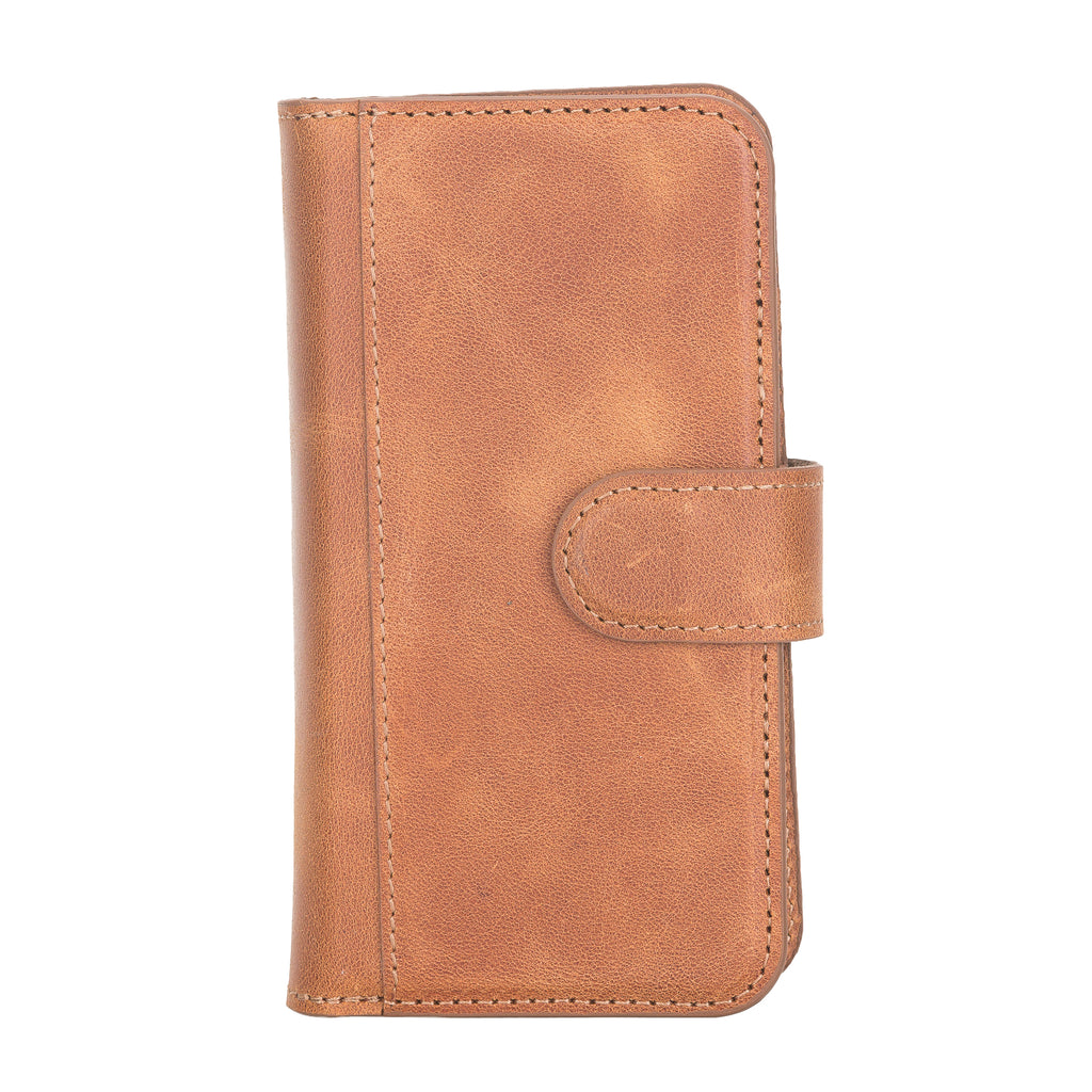 iPhone 12 Amber Leather Detachable Dual 2-in-1 Wallet Case with Card Holder and MagSafe - Hardiston - 4