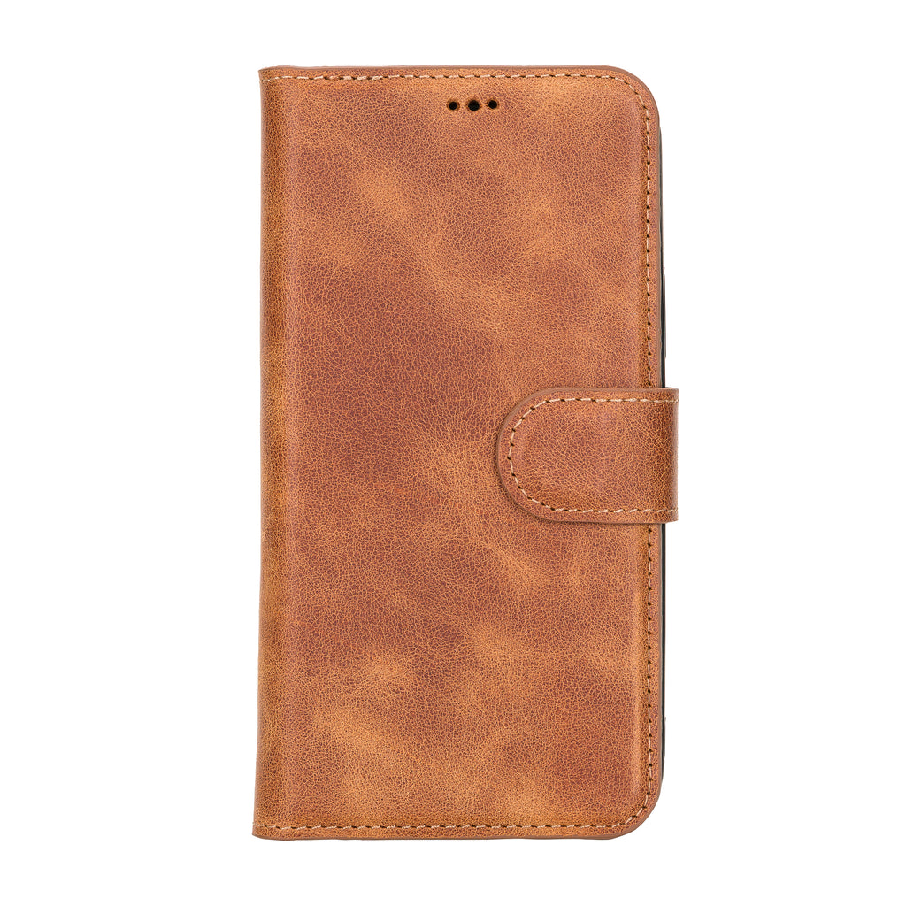 iPhone 12 Amber Leather Detachable 2-in-1 Wallet Case with Card Holder and MagSafe - Hardiston - 2