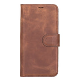 iPhone 12 Brown Leather Detachable 2-in-1 Wallet Case with Card Holder and MagSafe - Hardiston - 2