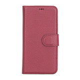 iPhone 12 Burgundy Leather Detachable 2-in-1 Wallet Case with Card Holder and MagSafe - Hardiston - 2