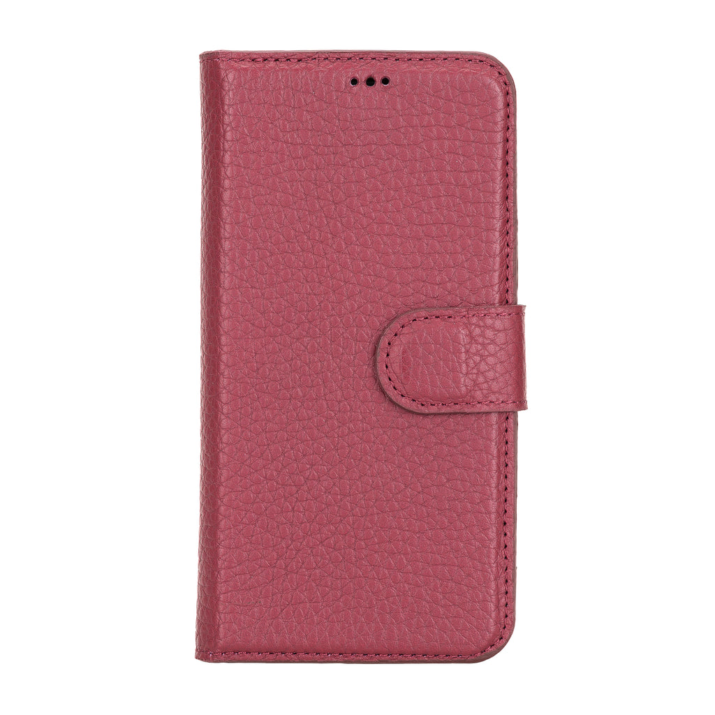 iPhone 12 Burgundy Leather Detachable 2-in-1 Wallet Case with Card Holder and MagSafe - Hardiston - 2