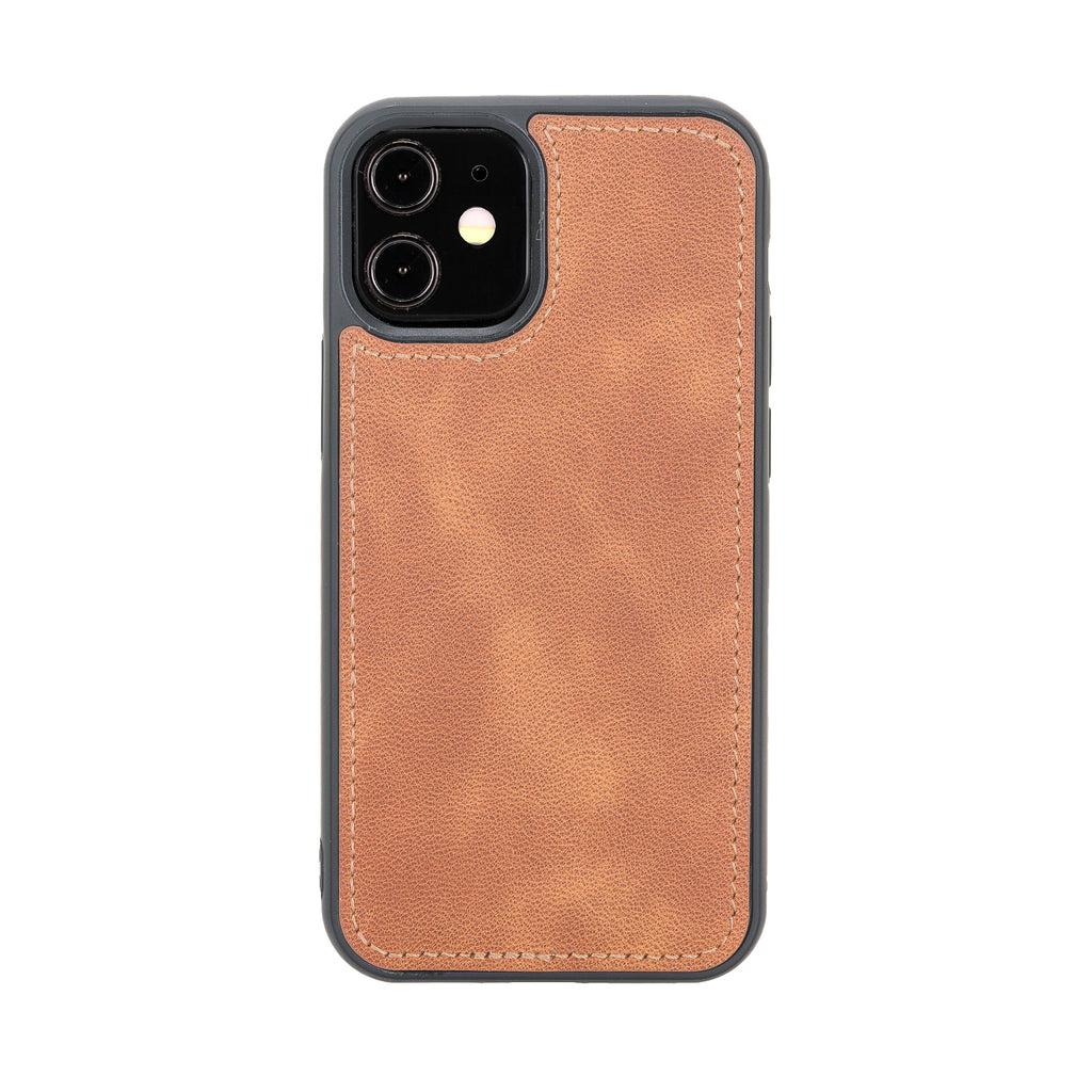 Text: iPhone 12 Mini Amber Leather Detachable Dual 2-in-1 Wallet Case with Card Holder and MagSafe - Hardiston - 7