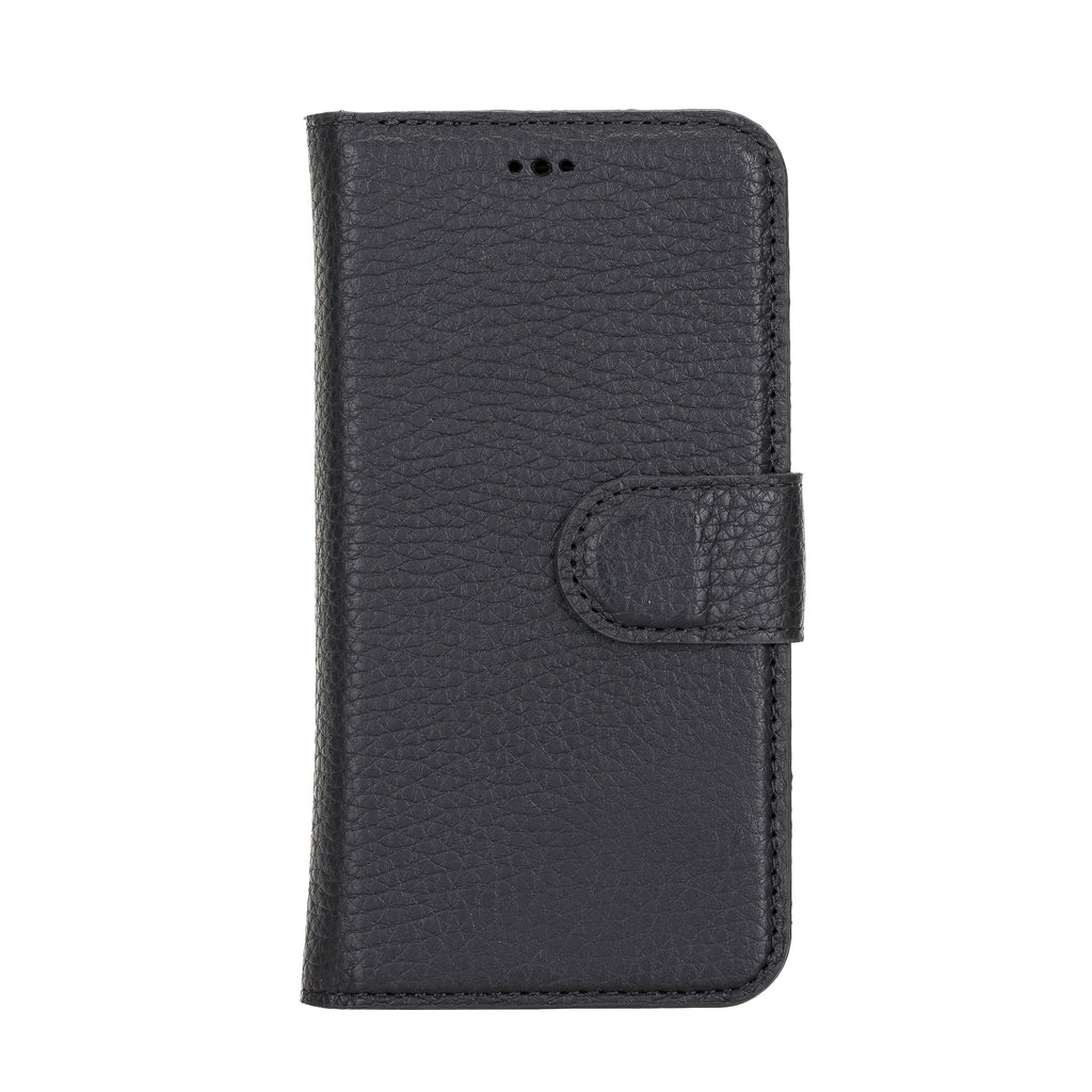 iPhone 12 Mini Black Leather Detachable 2-in-1 Wallet Case with Card Holder and MagSafe - Hardiston - 3