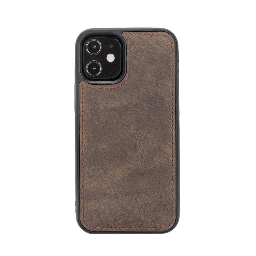 iPhone 12 Mini Mocha Leather Detachable 2-in-1 Wallet Case with Card Holder and MagSafe - Hardiston - 5
