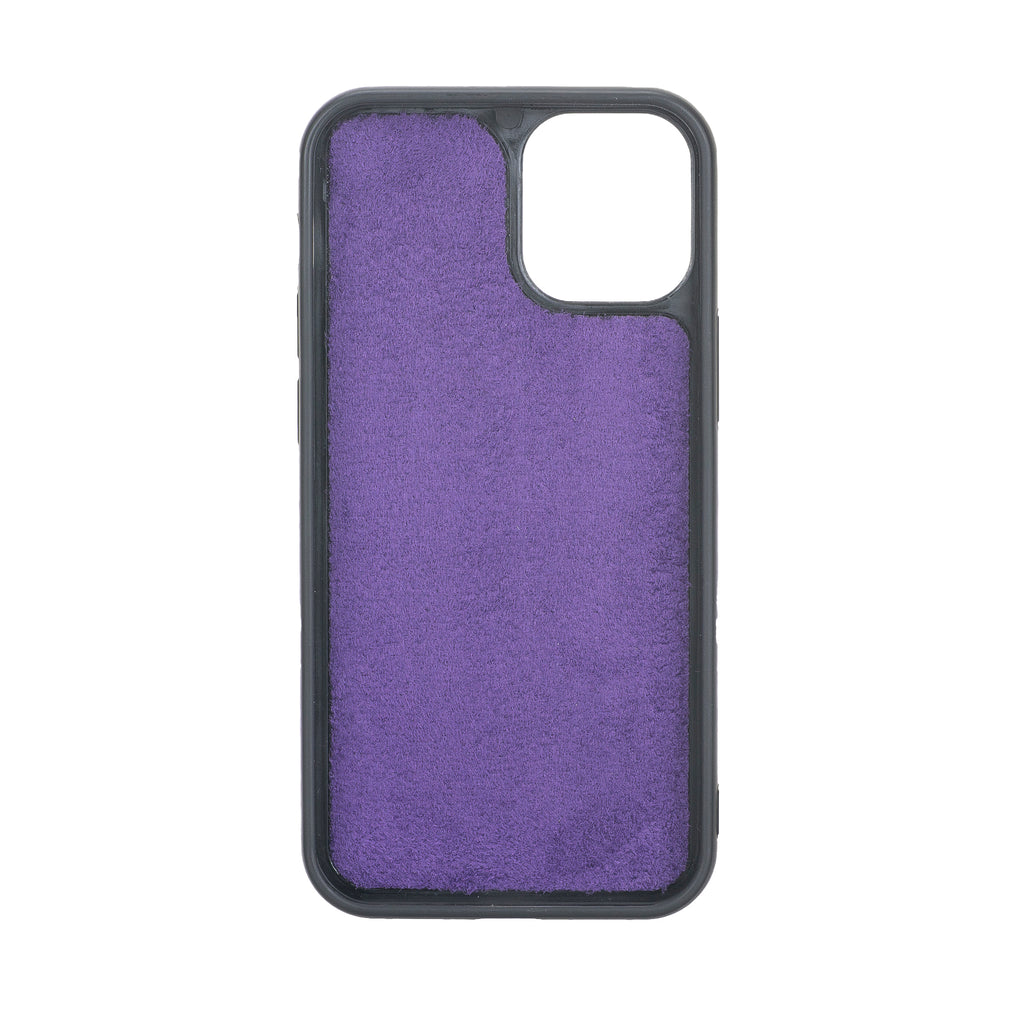 Text: iPhone 12 Mini Purple Leather Detachable Dual 2-in-1 Wallet Case with Card Holder and MagSafe - Hardiston - 8