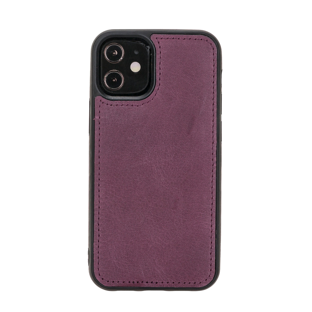 iPhone 12 Mini Purple Leather Detachable 2-in-1 Wallet Case with Card Holder and MagSafe - Hardiston - 5