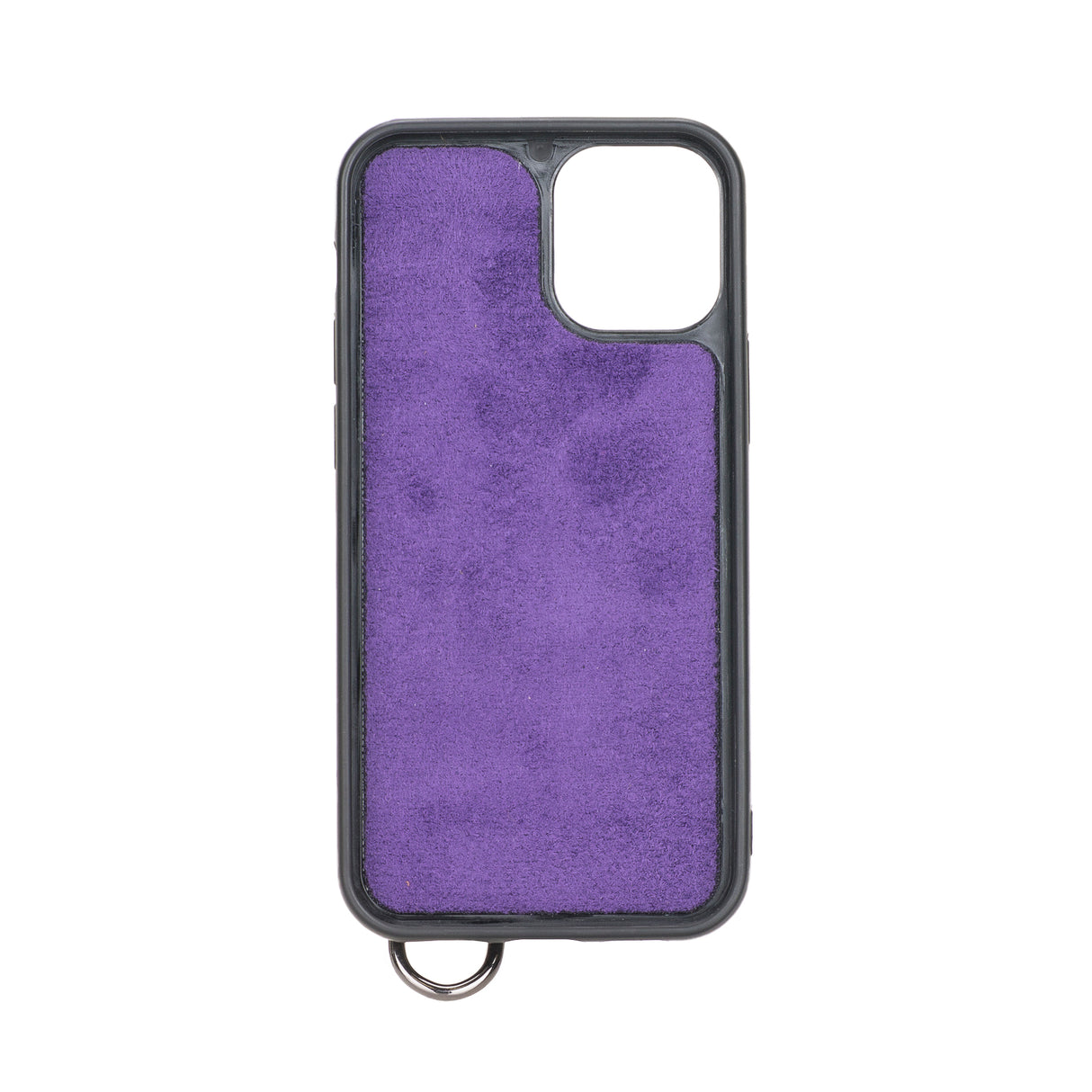 iPhone 12 Mini Purple Leather Snap On Card Holder Case with Back Strap - Hardiston - 3