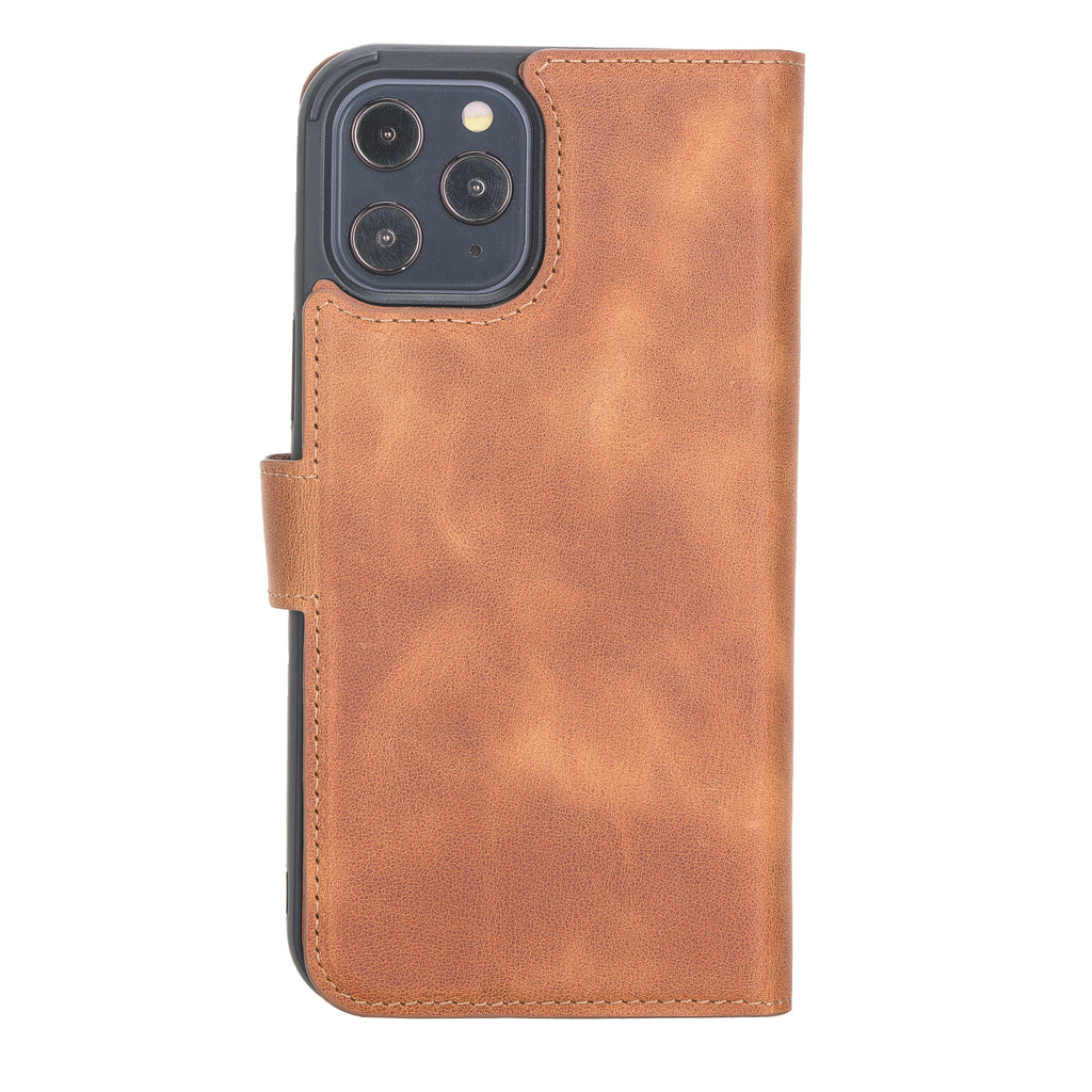 iPhone 12 Pro Amber Leather Detachable Dual 2-in-1 Wallet Case with Card Holder and MagSafe - Hardiston - 6
