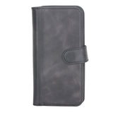 iPhone 12 Pro Black Leather Detachable Dual 2-in-1 Wallet Case with Card Holder and MagSafe - Hardiston - 5