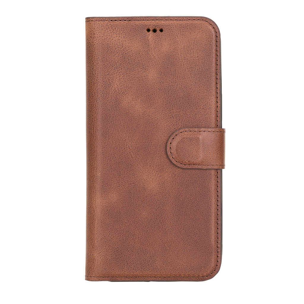 iPhone 12 Pro Max Brown Leather Detachable 2-in-1 Wallet Case with Card Holder and MagSafe - Hardiston - 3