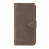 iPhone 12 Pro Max Mocha Leather Detachable 2-in-1 Wallet Case with Card Holder and MagSafe - Hardiston - 3