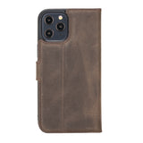 iPhone 12 Pro Max Mocha Leather Detachable 2-in-1 Wallet Case with Card Holder and MagSafe - Hardiston - 4