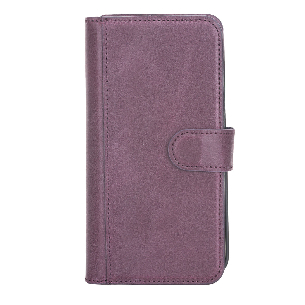 iPhone 12 Pro Max Purple Leather Detachable Dual 2-in-1 Wallet Case with Card Holder and MagSafe - Hardiston - 5