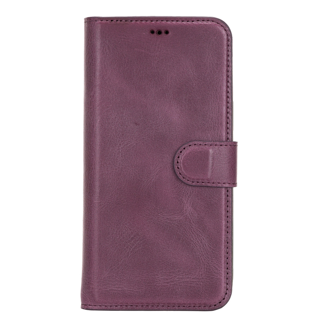 iPhone 12 Pro Max Purple Leather Detachable 2-in-1 Wallet Case with Card Holder and MagSafe - Hardiston - 3