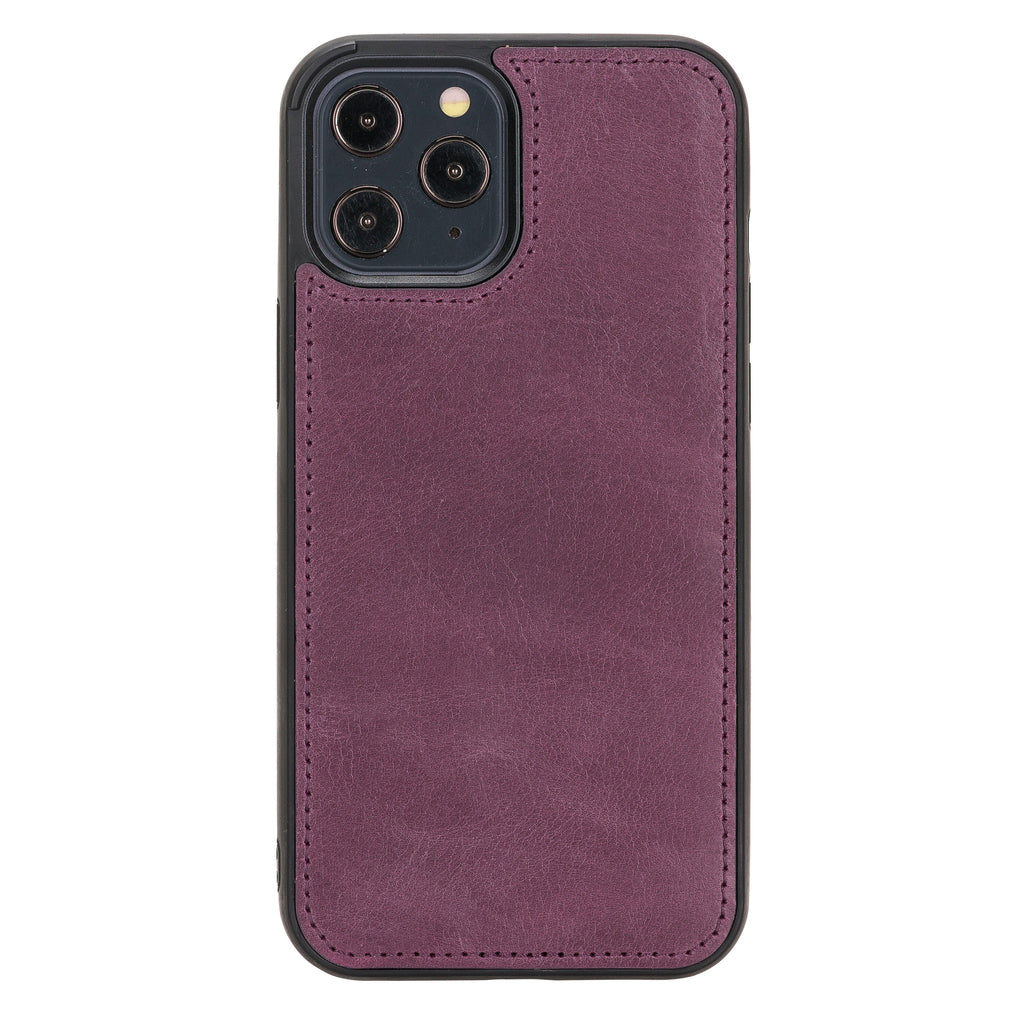 iPhone 12 Pro Max Purple Leather Detachable 2-in-1 Wallet Case with Card Holder and MagSafe - Hardiston - 5