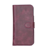 iPhone 12 Pro Purple Leather Detachable Dual 2-in-1 Wallet Case with Card Holder and MagSafe - Hardiston - 5