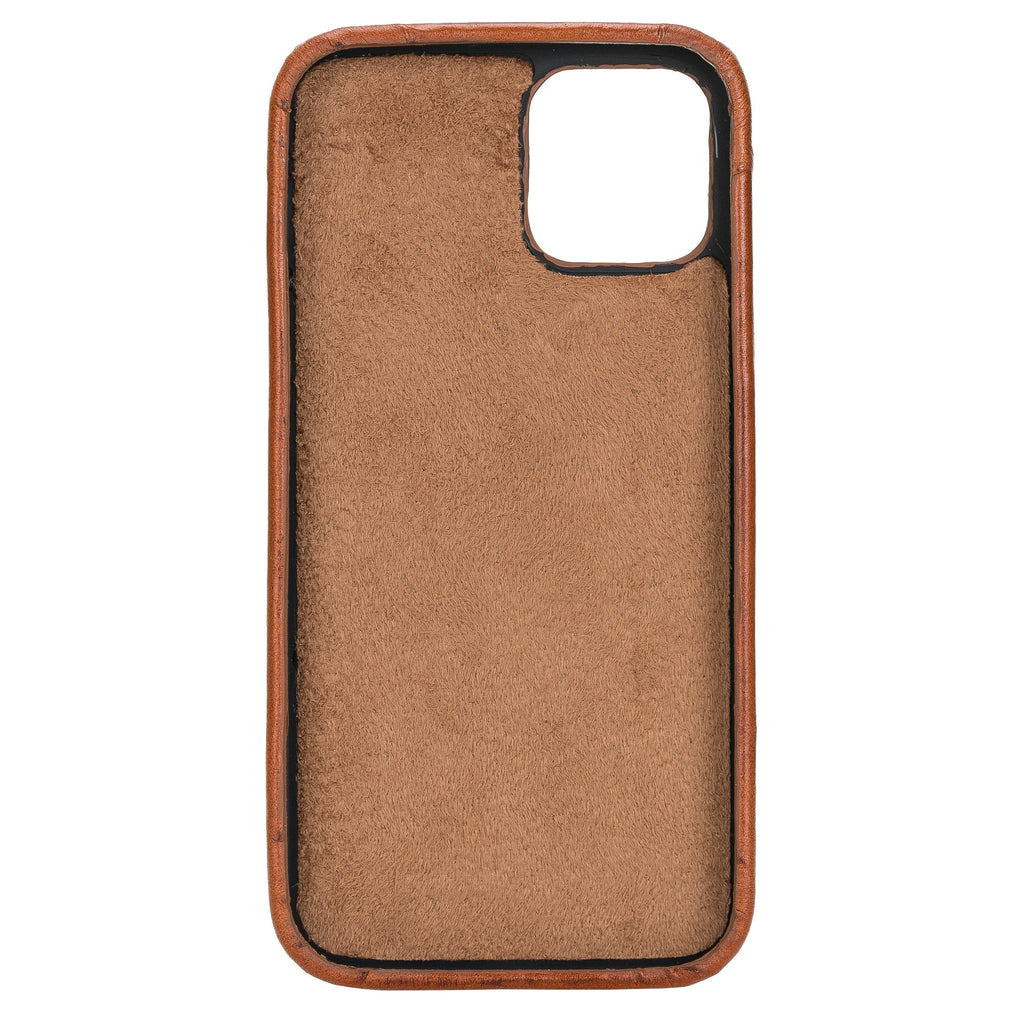 iPhone 12 Pro Russet Leather Snap-On Case with Card Holder - Hardiston - 3