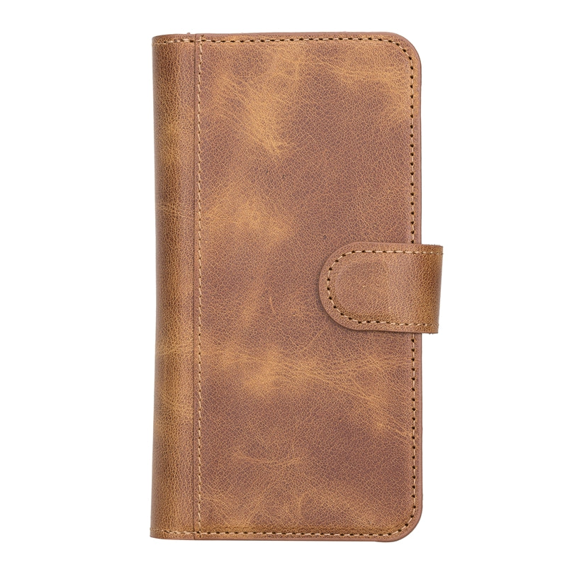 iPhone 13 Amber Leather Detachable Dual 2-in-1 Wallet Case with Card Holder and MagSafe - Hardiston - 5