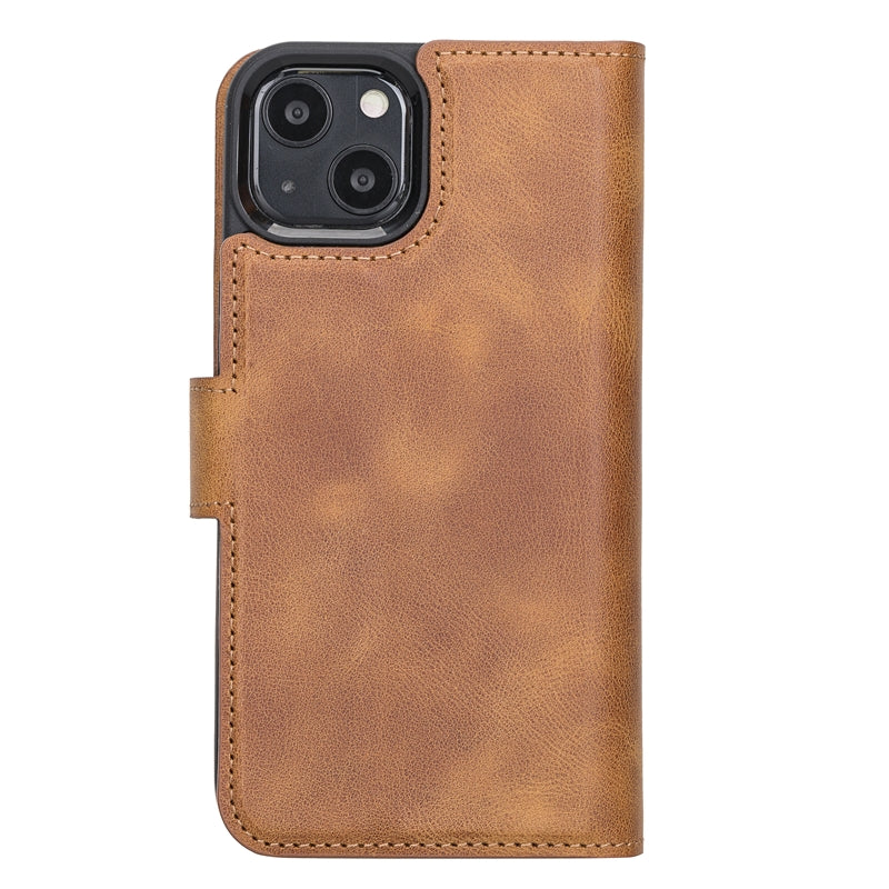 iPhone 13 Amber  Leather Detachable 2-in-1 Wallet Case with Card Holder and MagSafe - Hardiston - 4