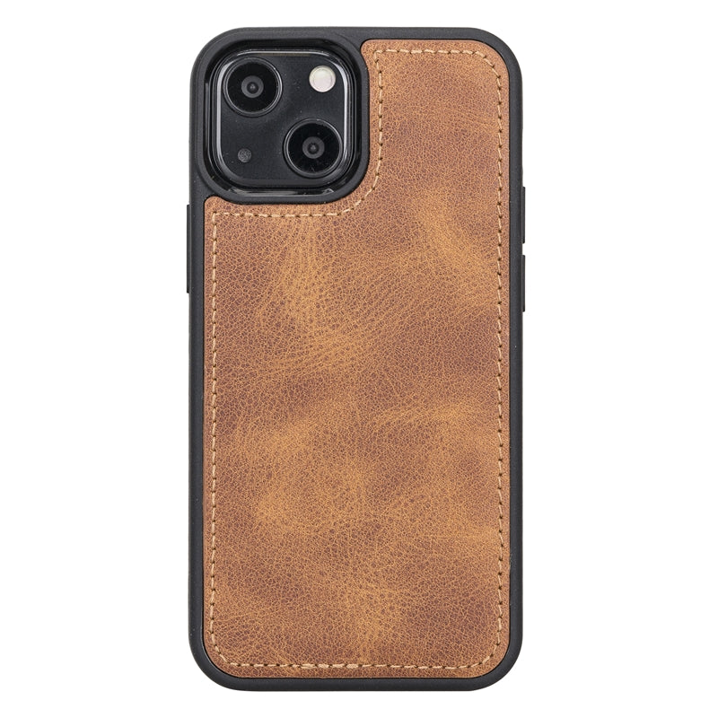 iPhone 13 Mini Amber Leather Detachable 2-in-1 Wallet Case with Card Holder and MagSafe - Hardiston - 5