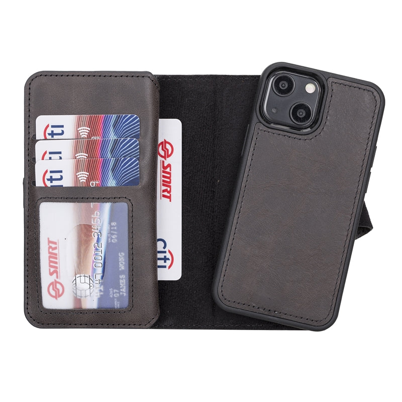 iPhone 13 Mini Leather Case - with Detachable Wallet