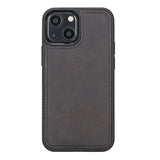 iPhone 13 Mini Black Leather Detachable Dual 2-in-1 Wallet Case with Card Holder and MagSafe - Hardiston - 6