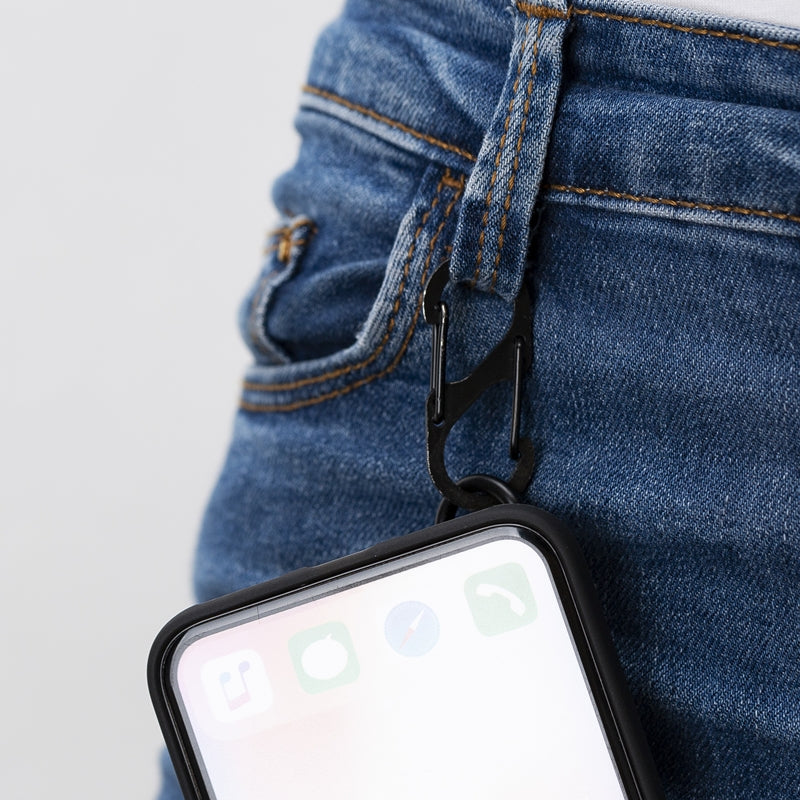 iPhone 13 Mini Mocha Leather Snap-On Card Holder Case with Back Strap - Hardiston - 9