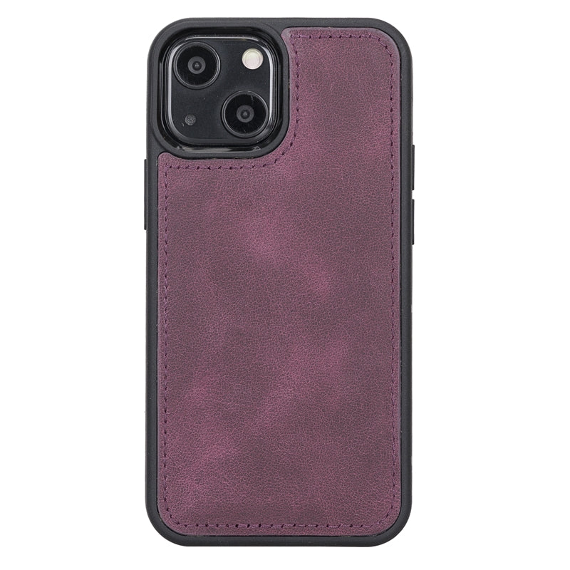 iPhone 13 Mini Purple Leather Detachable Dual 2-in-1 Wallet Case with Card Holder and MagSafe - Hardiston - 7