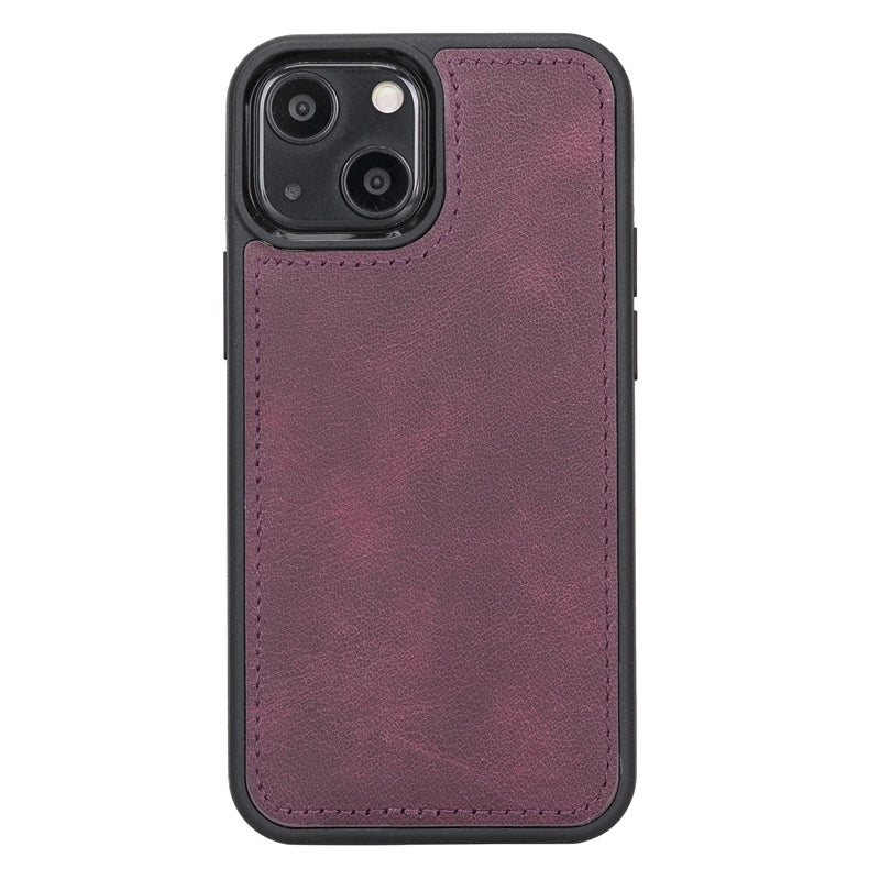 iPhone 13 Mini Purple Leather Detachable 2-in-1 Wallet Case with Card Holder and MagSafe - Hardiston - 5