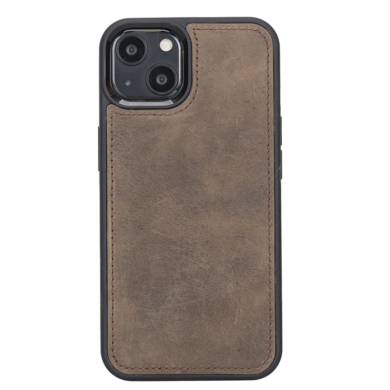 iPhone 13 Mocha Leather Detachable 2-in-1 Wallet Case with Card Holder and MagSafe - Hardiston - 5