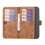 iPhone 13 Pro Amber Leather Detachable Dual 2-in-1 Wallet Case with Card Holder and MagSafe - Hardiston - 3