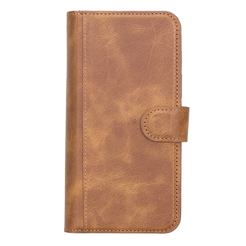 iPhone 13 Pro Amber Leather Detachable Dual 2-in-1 Wallet Case with Card Holder and MagSafe - Hardiston - 5