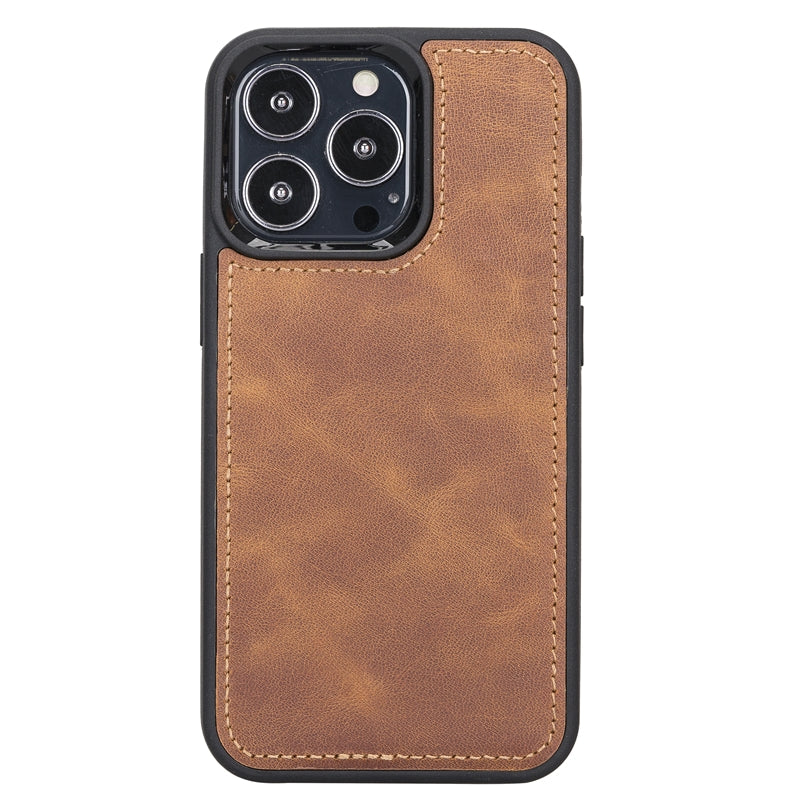 iPhone 13 Pro Amber Leather Detachable 2-in-1 Wallet Case with Card Holder and MagSafe - Hardiston - 5