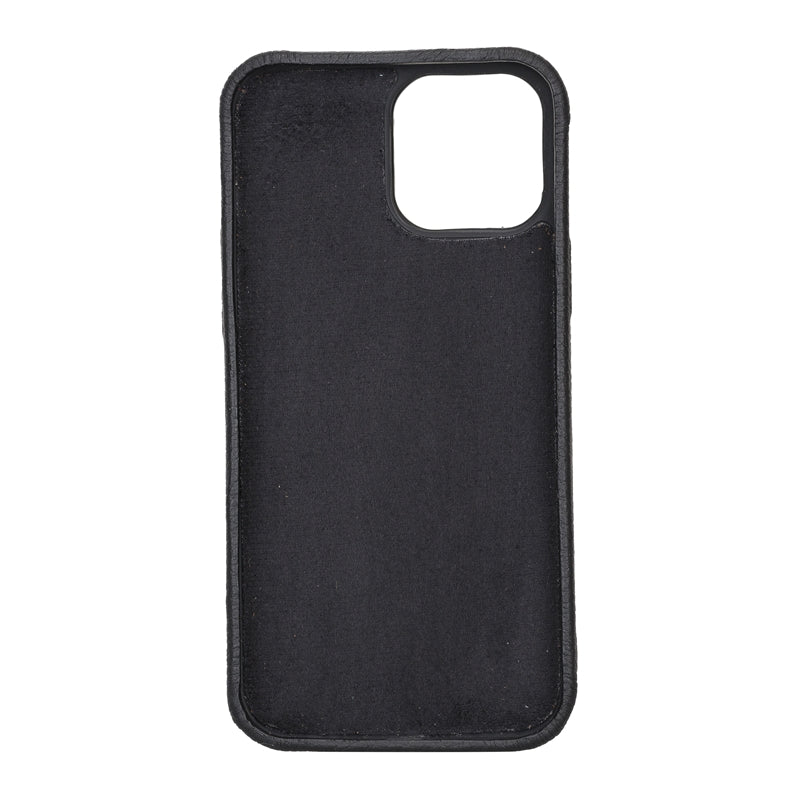 iPhone 13 Pro Black Leather Snap-On Case with Card Holder - Hardiston - 4