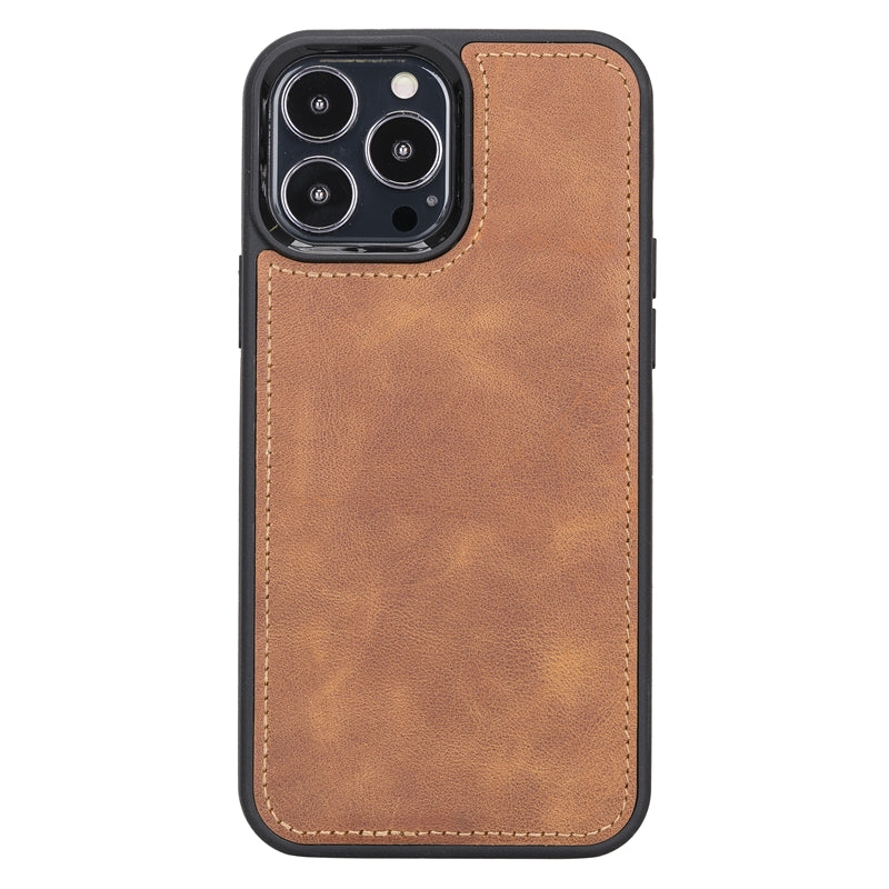 Hardlegix Brown Full Leather Wallet Case for iPhone 13/13 Mini/13 Pro/13 Pro Max | Credit Card Holder Pocket, Premium Leather, Naturally Aging | Stitched Pocket