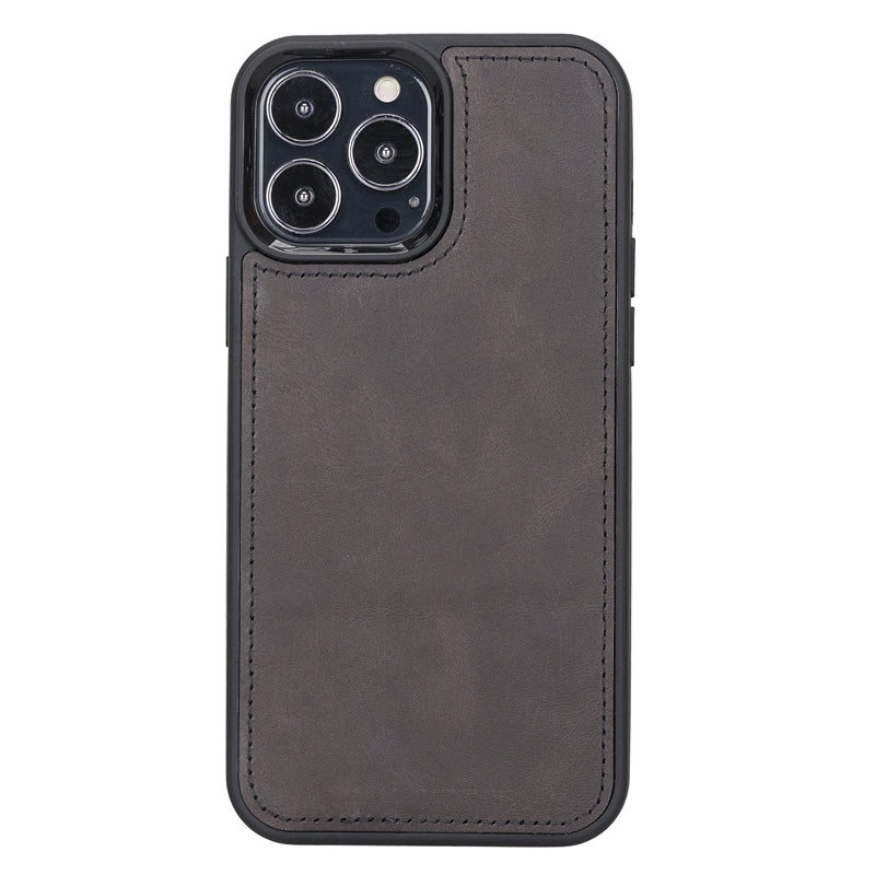 iPhone 13 Pro Max Black Leather Detachable Dual 2-in-1 Wallet Case with Card Holder and MagSafe - Hardiston - 7