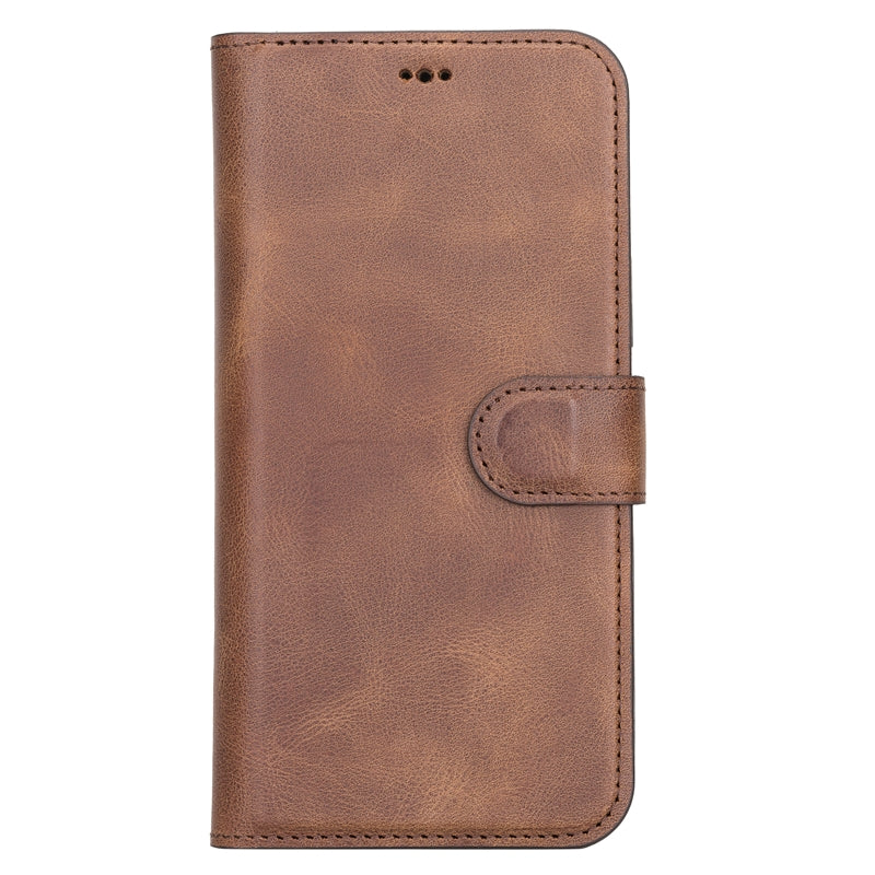 iPhone 13 Pro Max Brown Leather Detachable 2-in-1 Wallet Case with Card Holder and MagSafe - Hardiston - 3